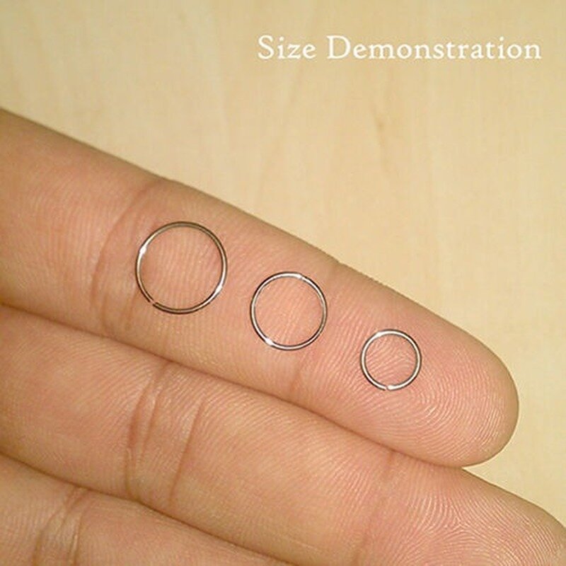 1PC Einfache Kreis Kleine Hoop Ohrringe Nase Ringe Hoop Vintage Punk Persönlichkeit Lip Ring Ohr Nase Piercing Schmuck Zubehör #