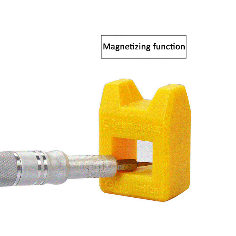 Mini magnetizador de chave de fenda 2 em 1, ferramenta de porcelana potente para magnetização e desmagnetização rápida de chaves de fenda