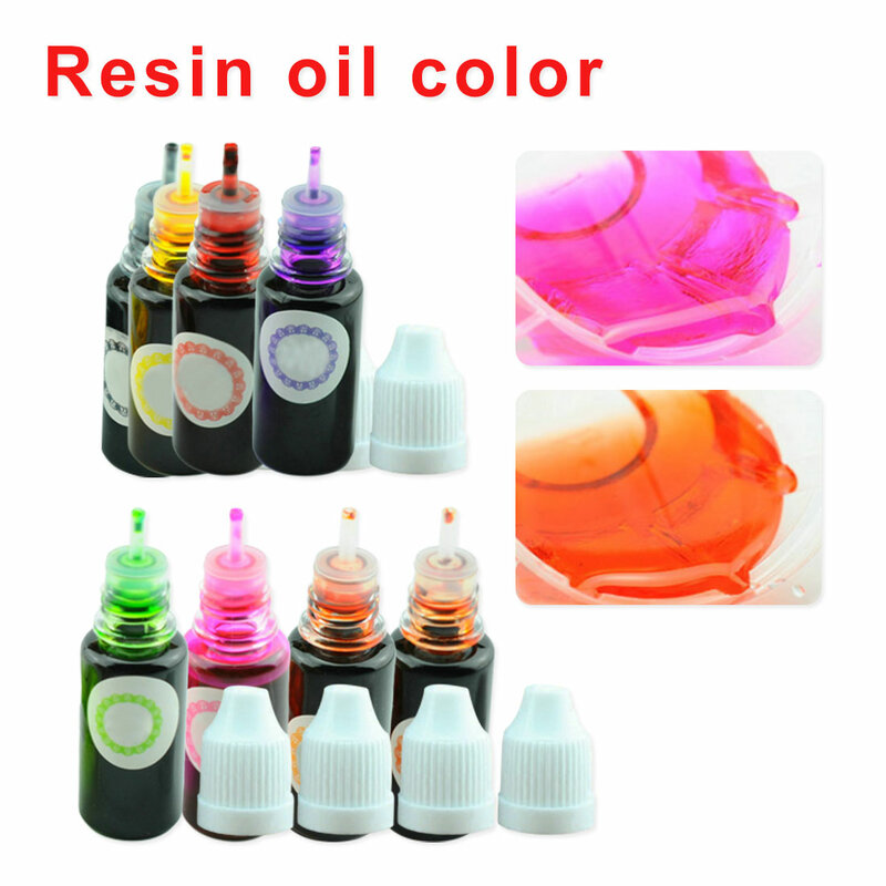 8สี10G Liquid Pigment Dye Art DIY เรซิ่น Pigment หมึกแอลกอฮอล์ Pigment ชุด,ใช้สำหรับ Craft เครื่องประดับ Manufacturing Pigment Dye