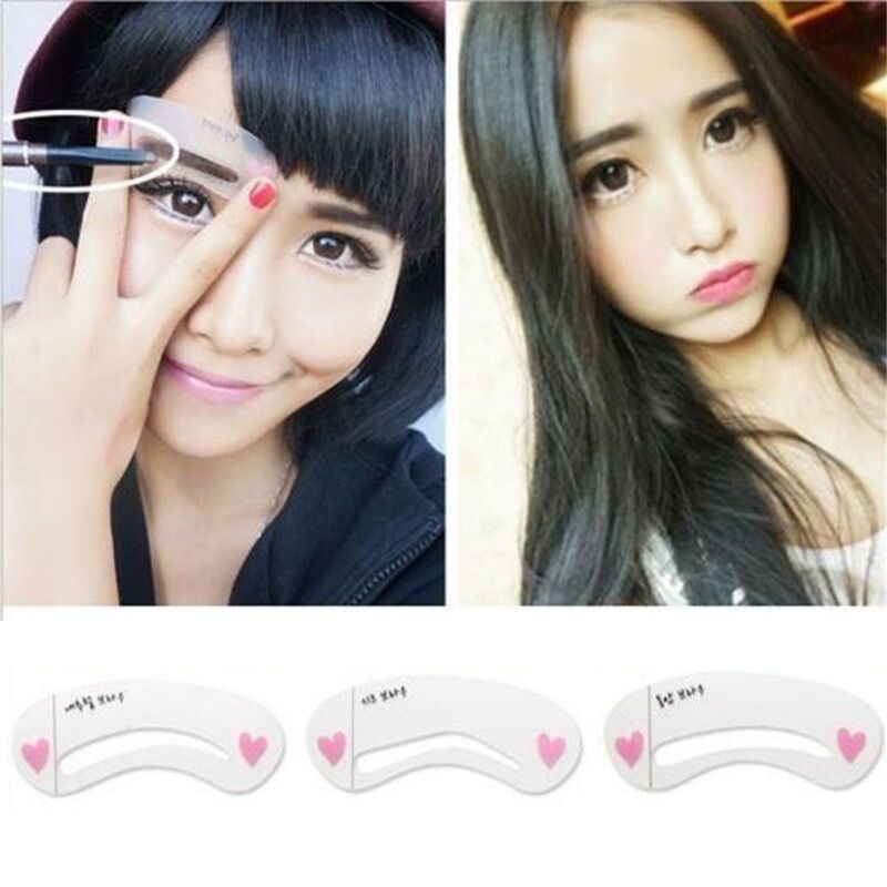 3 Pcs/Set Reusable Grooming Eyebrow Stencil Set Makeup Accessories DIY Beauty Eye Brow Template Shaper For Female Beauty Tools