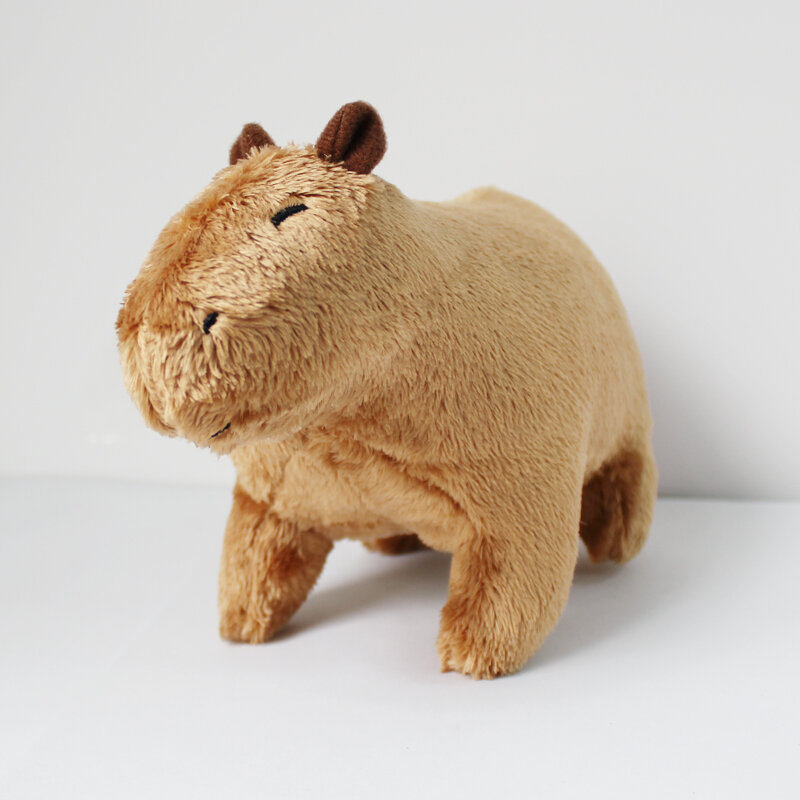 Simulation Capybara Plush Stuffed Animals Plush Toy Soft Dolls Real Life Capybara Dolls Kids Toys Peluche Christmas Gift 18cm