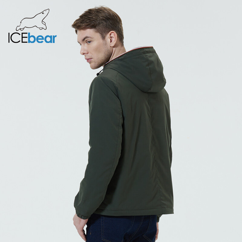ICEbear 2022 남자 코트 봄 세련 된 자 켓 후드 고품질 남자 브랜드 의류 MWC22718I