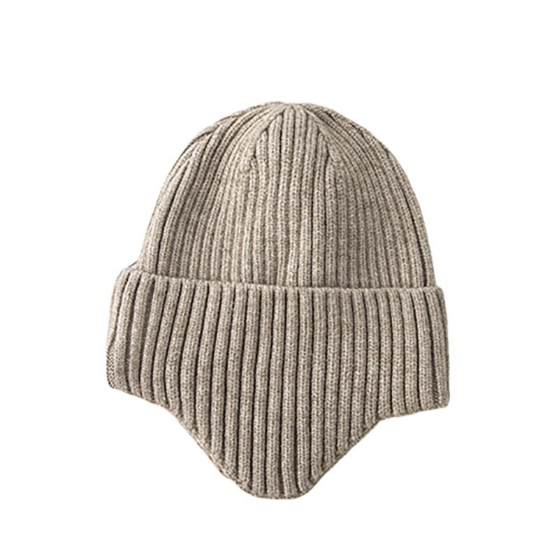 الشتاء محبوك سدادات حماية الأذن Skullcap الكلاسيكية عادية كل مطابقة بسيطة الدافئة بيني قبعة للرجل امرأة