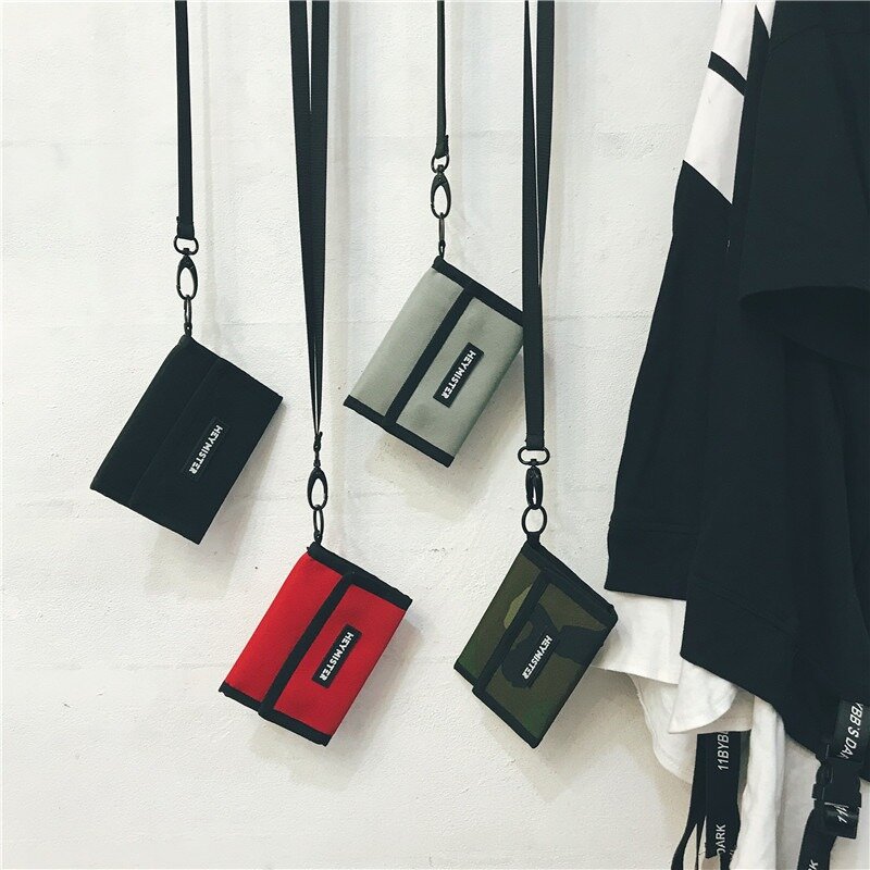 Japanischen Stil Kurze Brieftasche frauen Geldbörse 2021 Marke Lanyard Männer Brieftaschen Handtaschen und Geldbörsen für Frauen Carteira Masculina