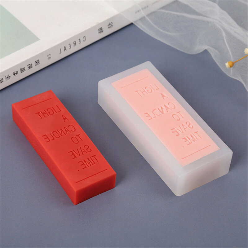 Rectangle Letter Candle Mold INS Popular Style Scented 3D DIY Candle Making Mold Craft De Silicona Cemento Candle Silicone Mould