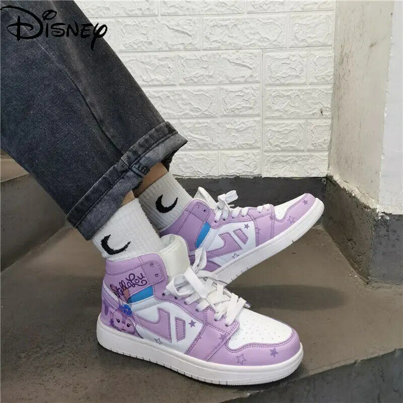 Disney damskie letnie modne nowe słodkie kreskówki drukowanie Star Dailu trampki proste antypoślizgowe oddychające buty na co dzień