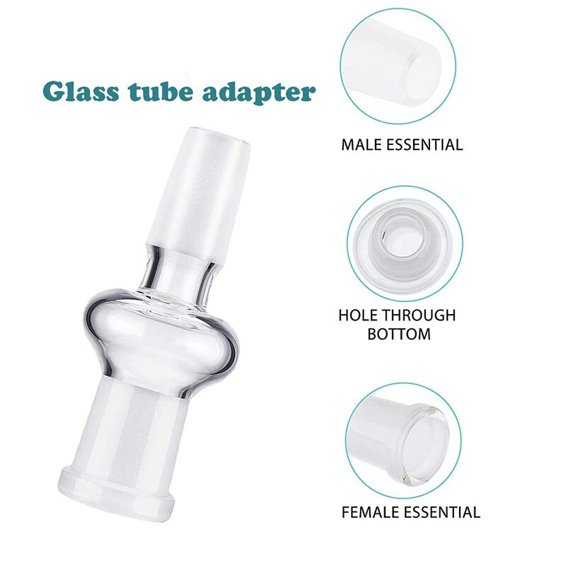 Adaptador de vidro reto de múltiplos tamanhos disponíveis