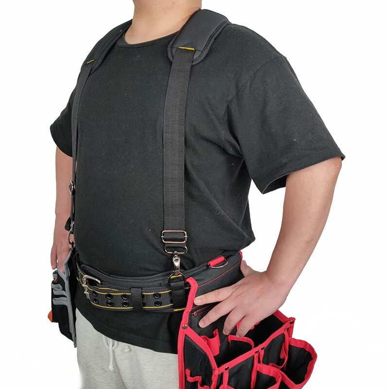 Bretelle per cintura per attrezzi pesanti per uomo bretelle imbottite a 3 punti bretelle regolabili per cintura degli attrezzi