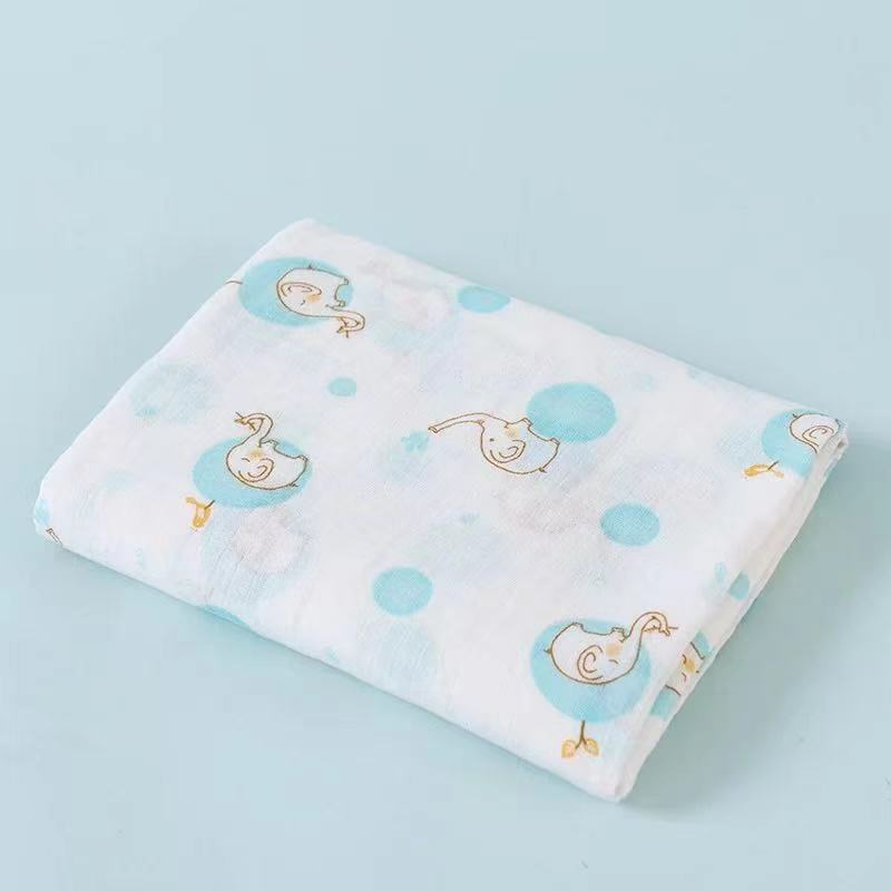 110 x110cm coperta Swaddle in mussola per bambini 100% cotone Cute Soft Infant Muslim Wrap asciugamano da bagno per neonati Sleepbag copertura per passeggino per bambini