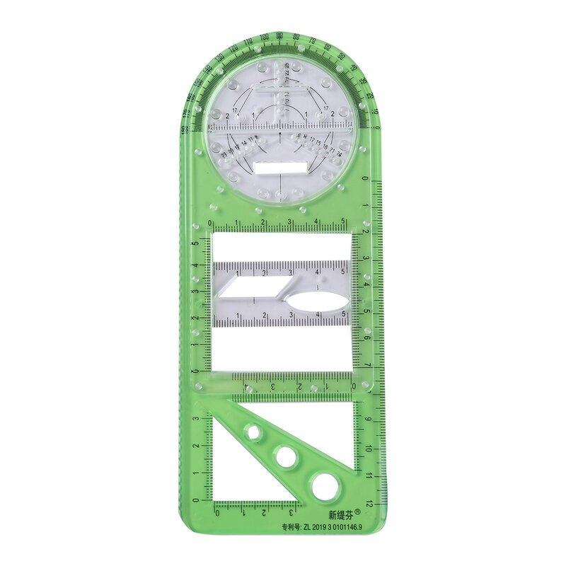 Multifunctional Geometric Rulers Drawing Template Measuring Ruler Mathematical Stereo Geometry Template Drafting Supplies