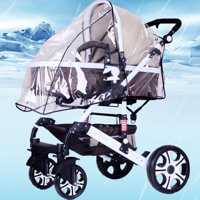 อุปกรณ์เสริมสำหรับรถเข็นเด็ก Rain Cover รถเข็นเด็กทารก Weatherproof และร่ม Universal กระจกหมอกเด็กเสื้อกันฝน Co P7U3