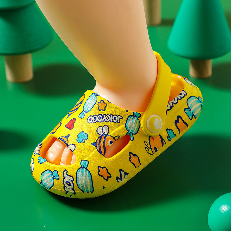 Sandal Jepit Anak-anak Baru Bersirkulasi Sandal Anak Musim Panas Anak Laki-laki Perempuan Sandal Non-slip 1-5 Tahun Sepatu Pantai Anak Sandal Rumah Bayi