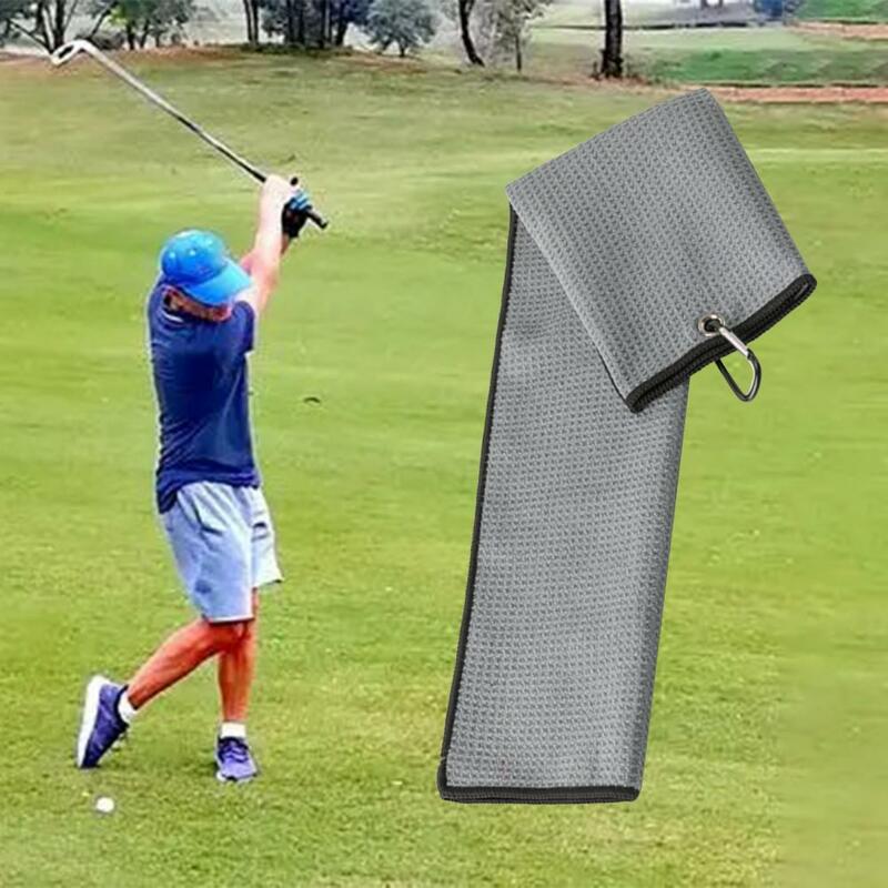 Toalha de golfe útil anti-pilling dobrado clubes bolas toalhas de limpeza de mão para yoga golfe exercício toalha de clube de golfe toalha
