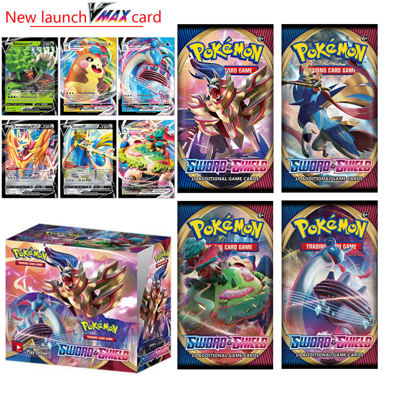 2020 324 Pcs Pokemon Actiefiguren Trading Card Game Set Booster Box Zwaard Shield Vmax Nieuwe Engels Edition Tomy Kinderen speelgoed