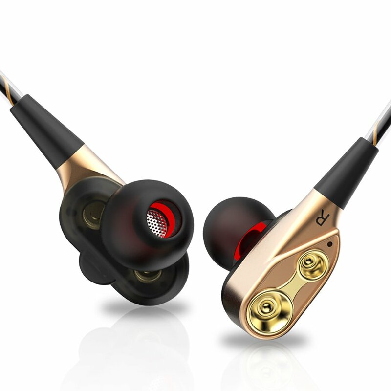Écouteurs à Double mouvement dans l'oreille sport jeu de course casque de musique contrôle de ligne Hifi affaires écouteurs d'appel