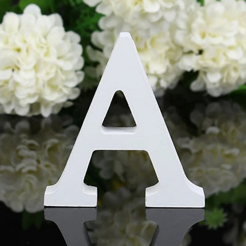 Diy madeira autônomo letras de madeira branco alfabeto casamento aniversário christams festa decorações casa personalizado nome design