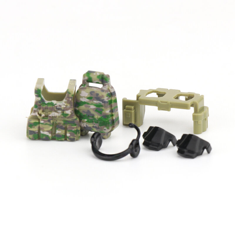 Military US Delta Force Special Forces Weapon Building Blocks Army Jungle MC Camouflage Soldiers Figures Helmet Part Bricks Toys