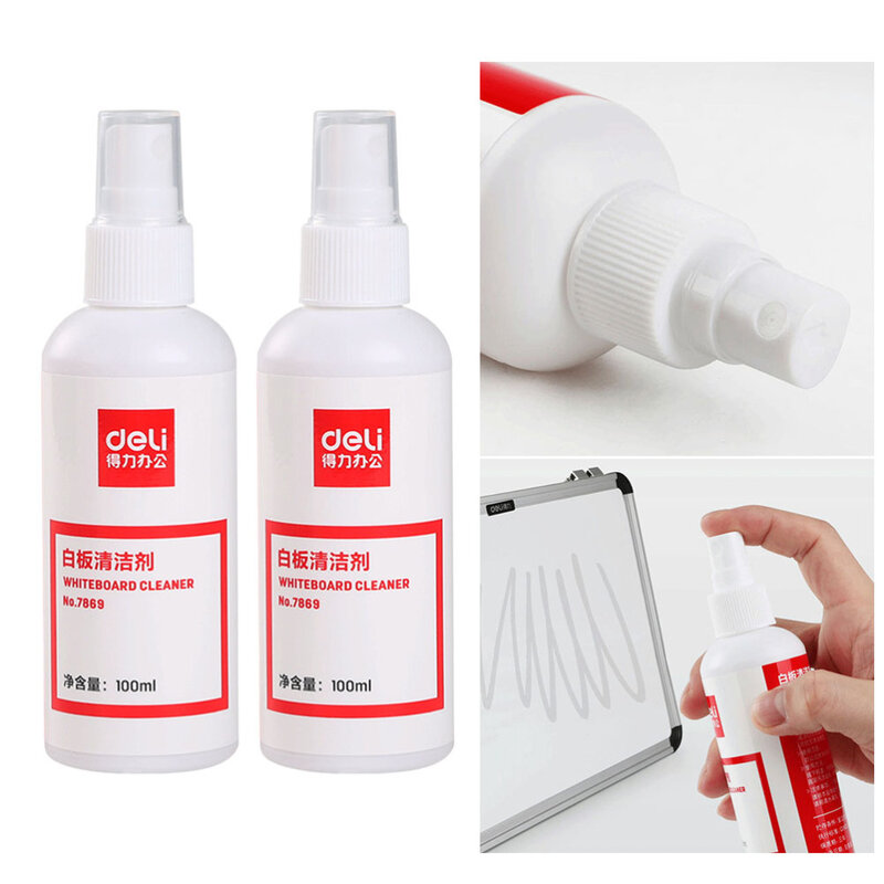 2Pcs Whiteboard Cleaner Spray Gum Water 100Ml Per Fles Whiteboard Schoon Water Spray