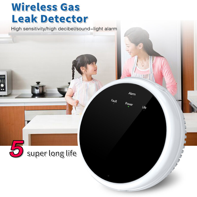 TUGARD GS20 Wireless 433mhz Gas Leak Detector For Home and Kitchen Smart Home Security Natural Gas Sensor Used With Alarm System