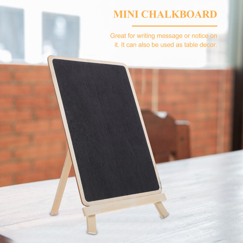 5pcs Coffee Shop Chalkboard Signs Wood Mini Blackboard Ornament Writing Board