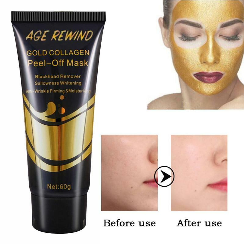 Mascarilla Facial con colágeno de oro de 24K para el cuidado de la cara, antiedad, elimina las arrugas, control del aceite, mascarilla que reduce los poros, nueva