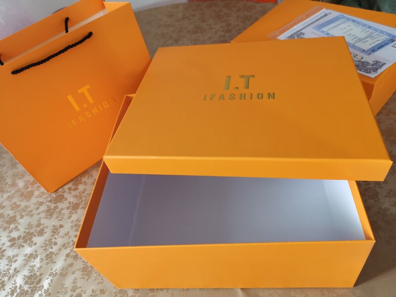Presente de qualidade superior caixa de presente laranja embalagem para bolsa (caixa não é vendido separadamente, deve ser comprado em conjunto com bolsa)