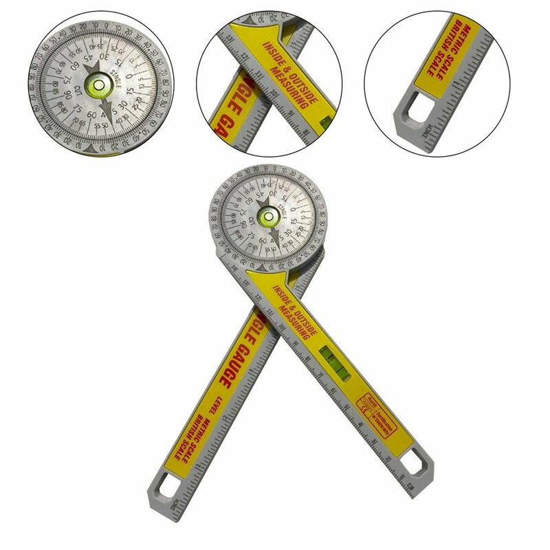 Durevole mitra in alluminio sega goniometro Tester di livello antiruggine angolo Finder scala angolo righello matematica strumento di misurazione del legno