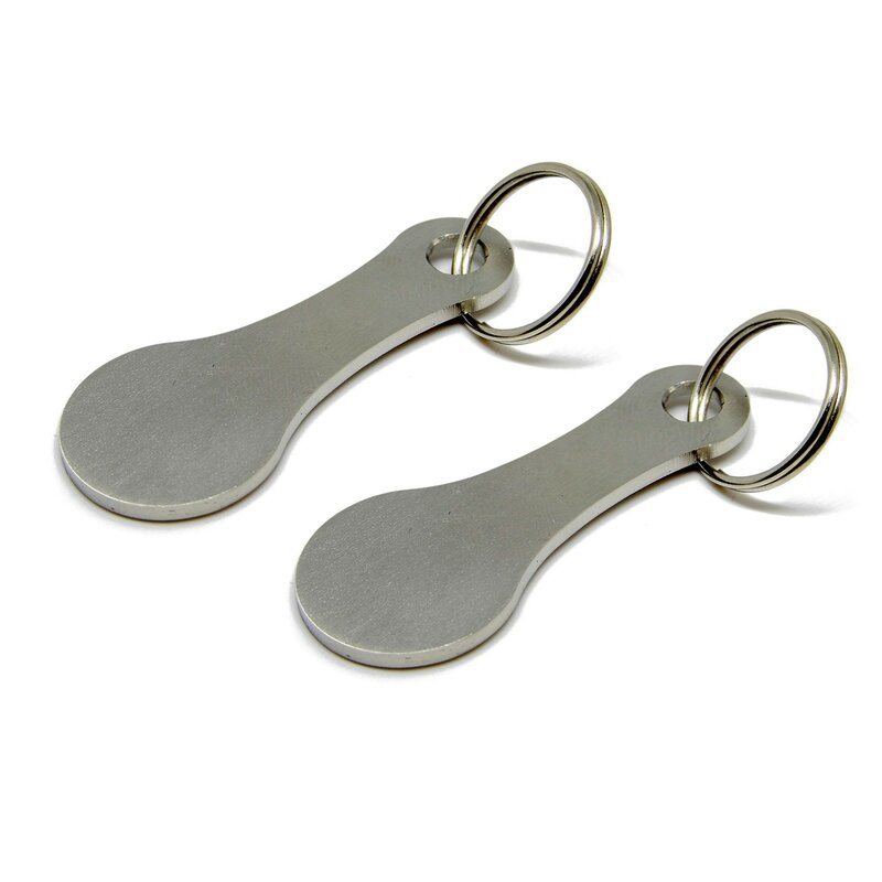 2 шт., декоративные брелки для ключей из алюминиевого сплава