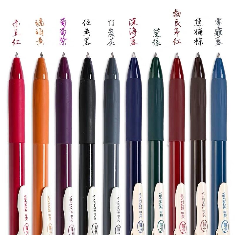 Snel Droog Retro Kleur Gel Inkt Pennen 0.5Mm Vintage Pennen Voor Journaling Diy Gift Card Kleurplaten Tekening School Kantoor levert