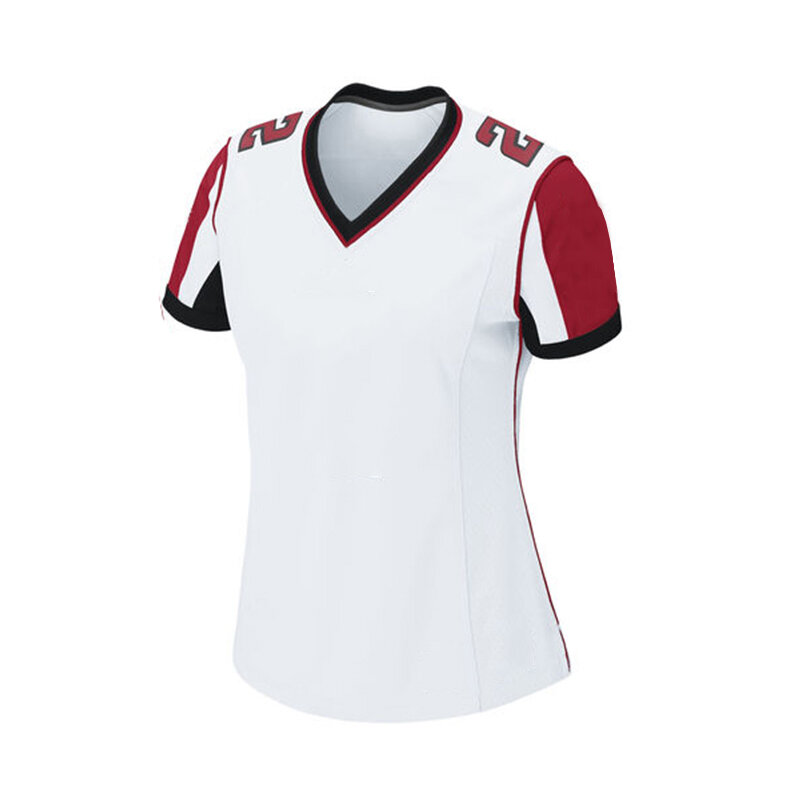 Damska koszulka z krótkim rękawem futbol amerykański Atlanta fani koszulki JONES RYAN RIDLEY SANDERS HOOPER GURLEYII NEAL Jersey