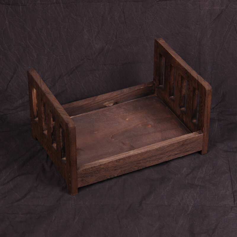 Puntelli per fotografia neonato letto in legno posa per neonati fotografia per bambini puntelli per sfondo staccabili accessori per fotografia per bambini