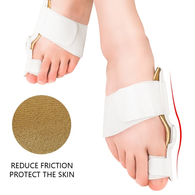 USA 2Pcs Toe Protector Feet Care Pedicureเครื่องมือBunion Hallux Valgus Correctorอุปกรณ์ศัลยกรรมกระดูกBig Toe Splint Straightener