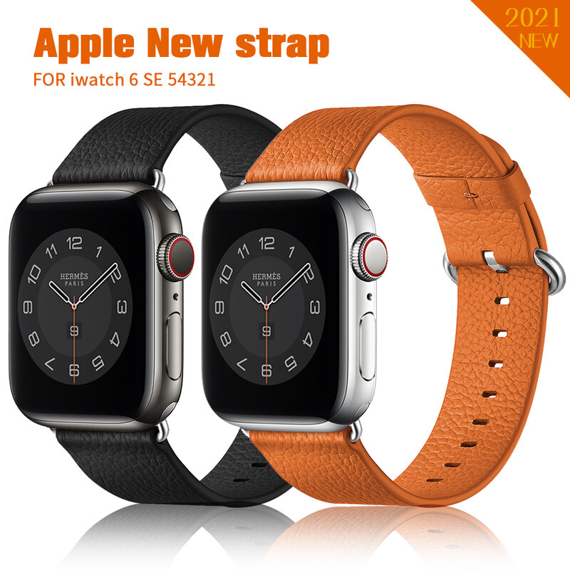 High-quality Authentic leather strap for Apple watch band For series 123456 SE 44mm 40mm watchband for iWatch 42mm 38mm Bracelet
