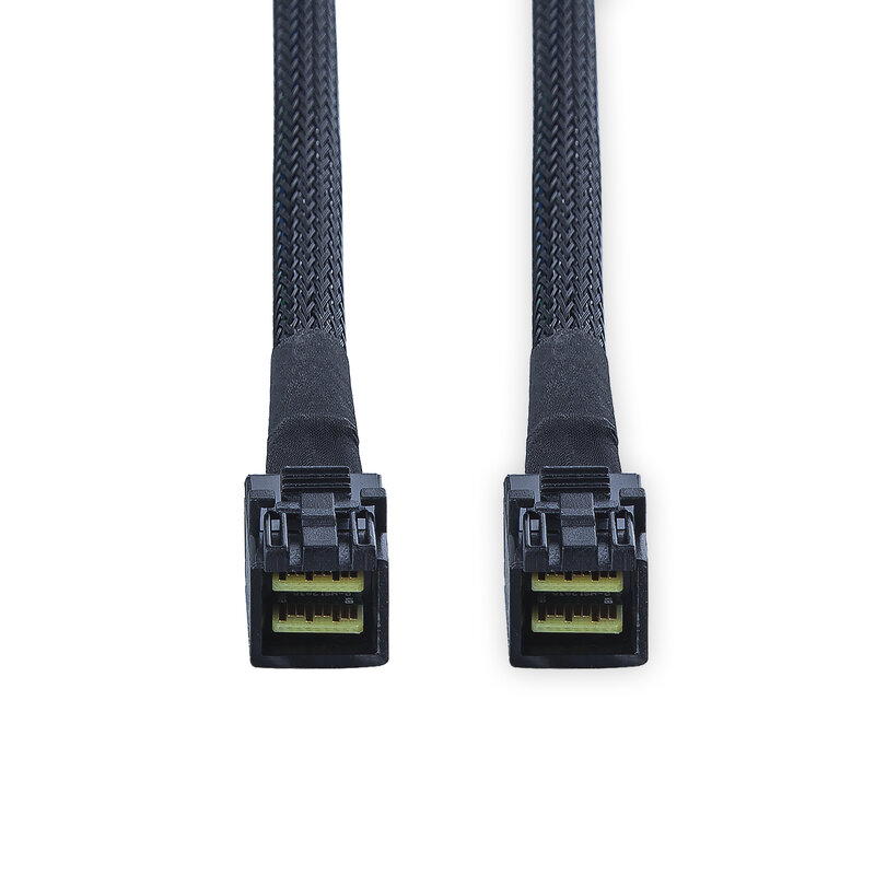 12G Internal Mini SAS HD SFF-8643 untuk SFF-8643 Kabel dengan Sideband, 100-Ohm, 0.8-m(2.6ft), 2 Pack