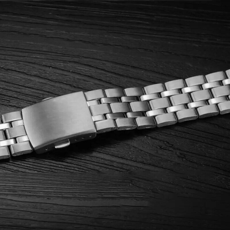 Men's Fashion 30 meters Waterproof Luminous Digital Dial Steel Belt Quartz Watch Ladies White Luminous Pointer Couple Watch