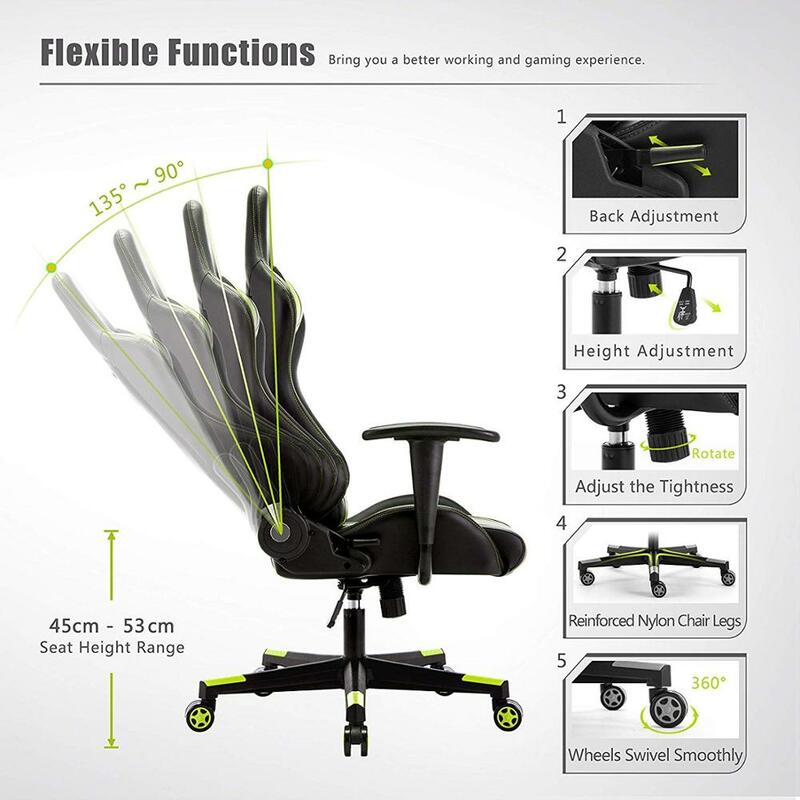 Cadeira de jogo executivo mesa giratória cadeira de escritório altura ajustável