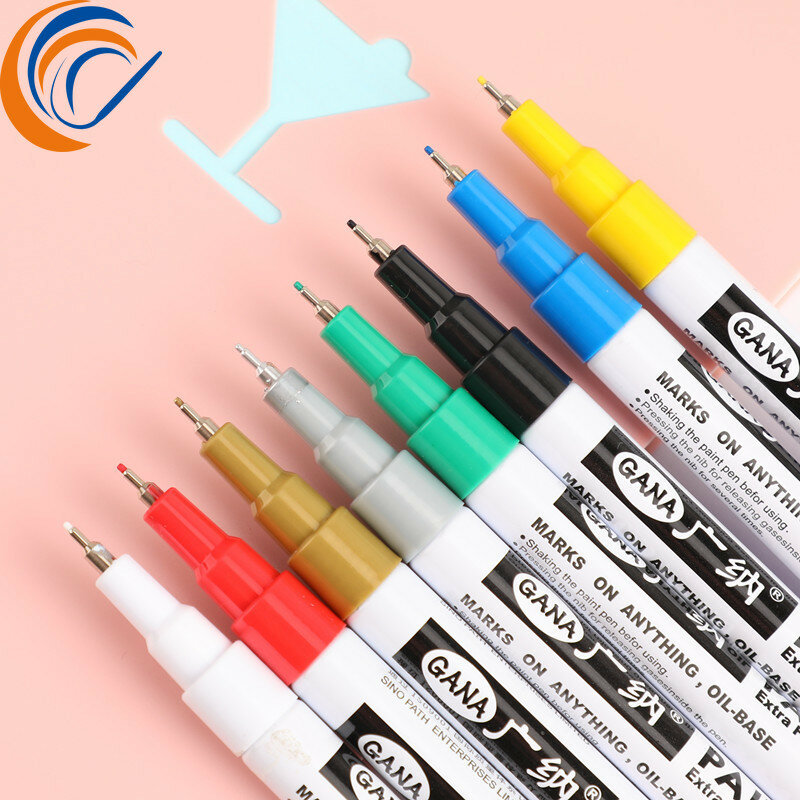 0.7mm caneta de agulha colorida 8 pces por conjunto diy papel-base pintura fonte de cor alta caneta clara