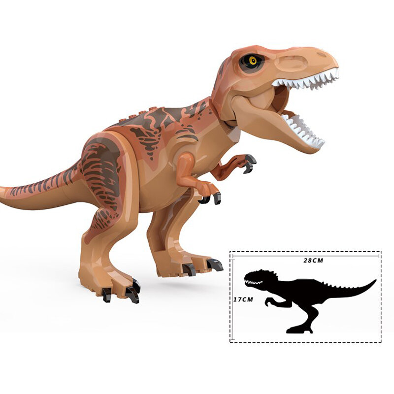 ของเล่นเด็กไดโนเสาร์ Jurassic Action Figure Building Block ชุด Tyrannosaurus Rex Tyrannical มังกรชุดอาคารอิฐเกม