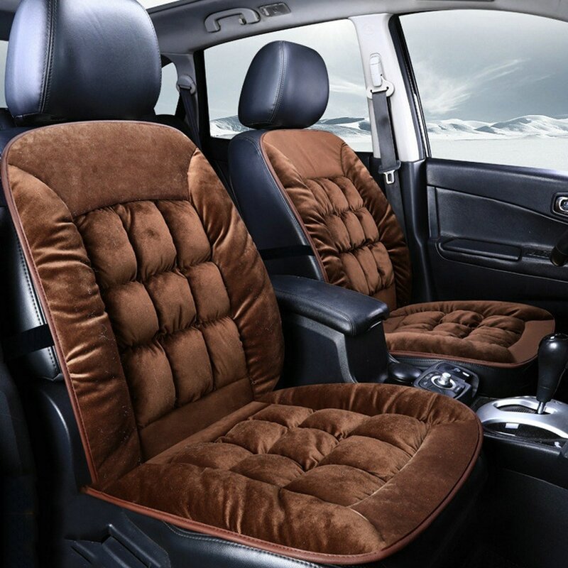 Capa de carro macio quente almofada de pelúcia esteira cadeira almofada universal antiderrapante almofada carro protetor