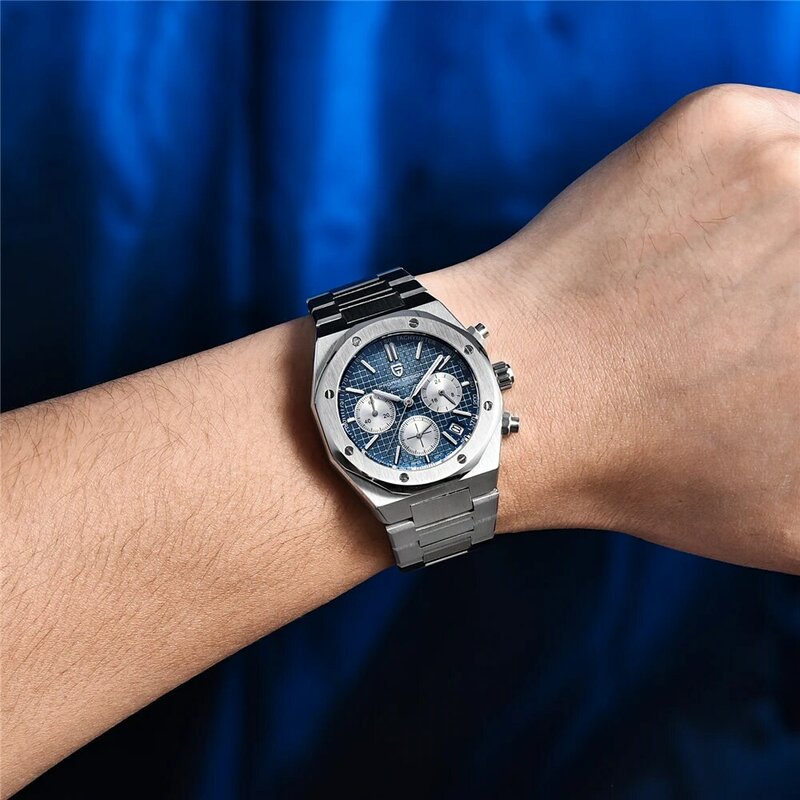 2021 novo design pagani esportes dos homens relógios de quartzo marca superior safira aço inoxidável 200m à prova dwaterproof água cronógrafo reloj hombre