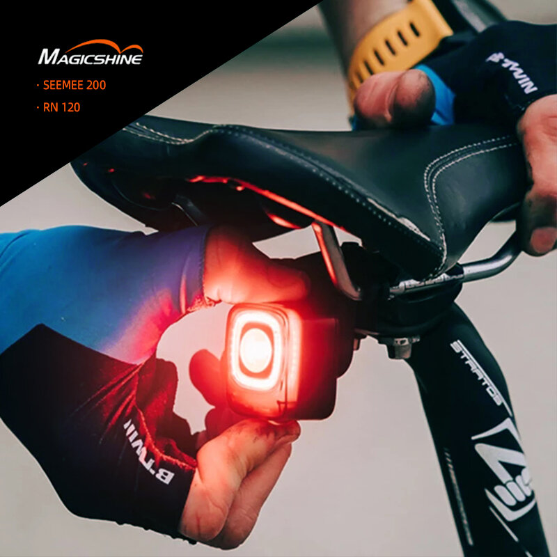 Magicshine Bicycle Smart Auto Brake Sensing Light SEEMEE 200 RN 120 LED Charging Bike Rear Light Cycling Taillight Acce RN120