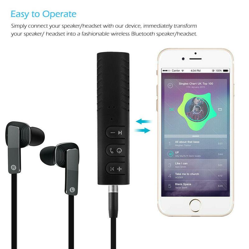 Bluetooth Receiver Adapter Wireless Module Portable Speaker headset Car Hands free Stereo Audio Module Aux 3.5mm Adapter for Pc