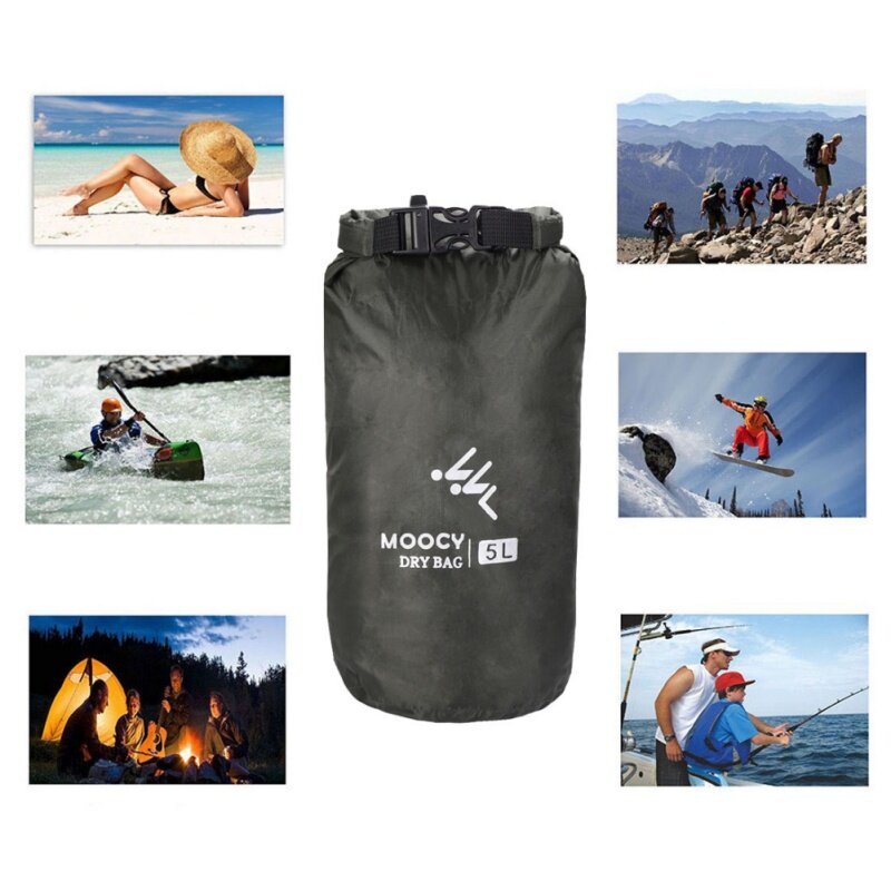 5L/20L/50L bolsa seca impermeable rollo superior saco Rafting canotaje, natación kayak seco organizador playa pesca bolsa