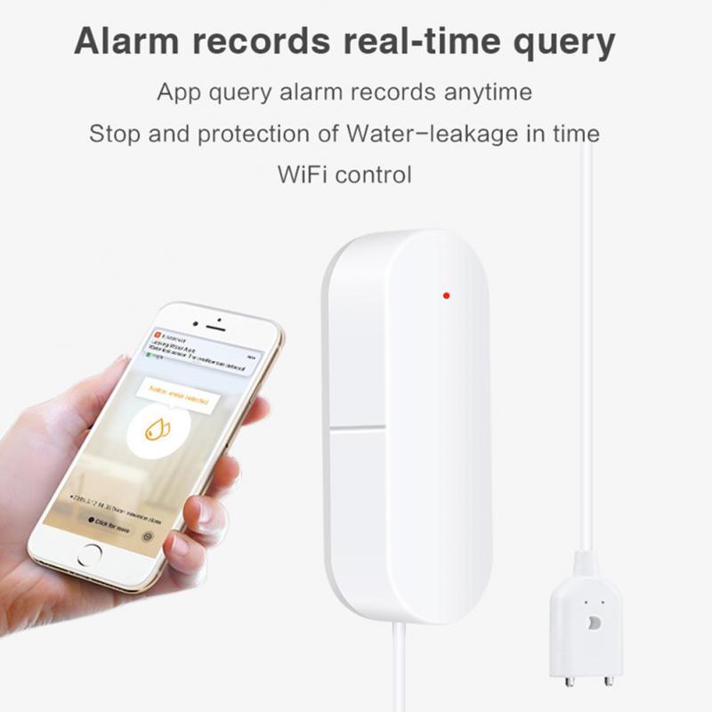 NEW Tuya Smart Wifi Water Leak Sensor Water Leakage Intrusion Detector Alert Water Level Automation,Work with Alexa Google Home