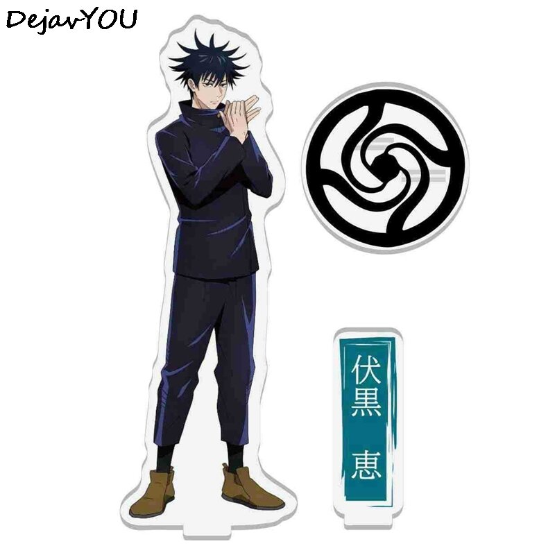Figura DE ACCIÓN DE Jujutsu Kaisen, modelo de placa acrílica de Anime, figura de acción de Tarjeta De Nombre, adornos de decoración de cómic de 15cm