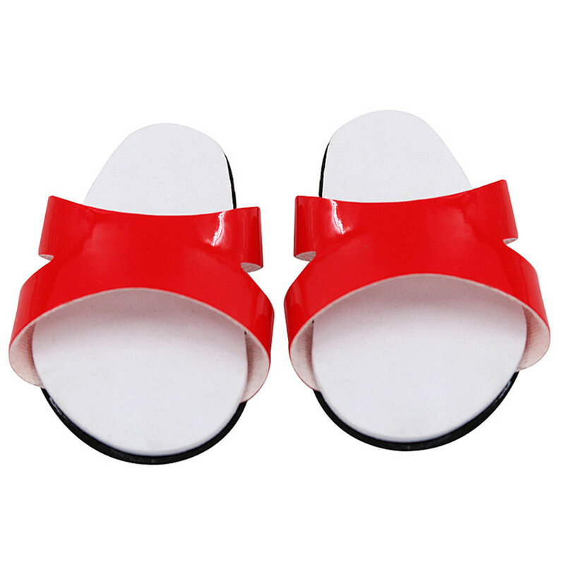 New Sandals Plastic Shoes for 43cm Baby Dolls Fashion Summer Beach Slippers Shoes for 18 inch Born American Dolls