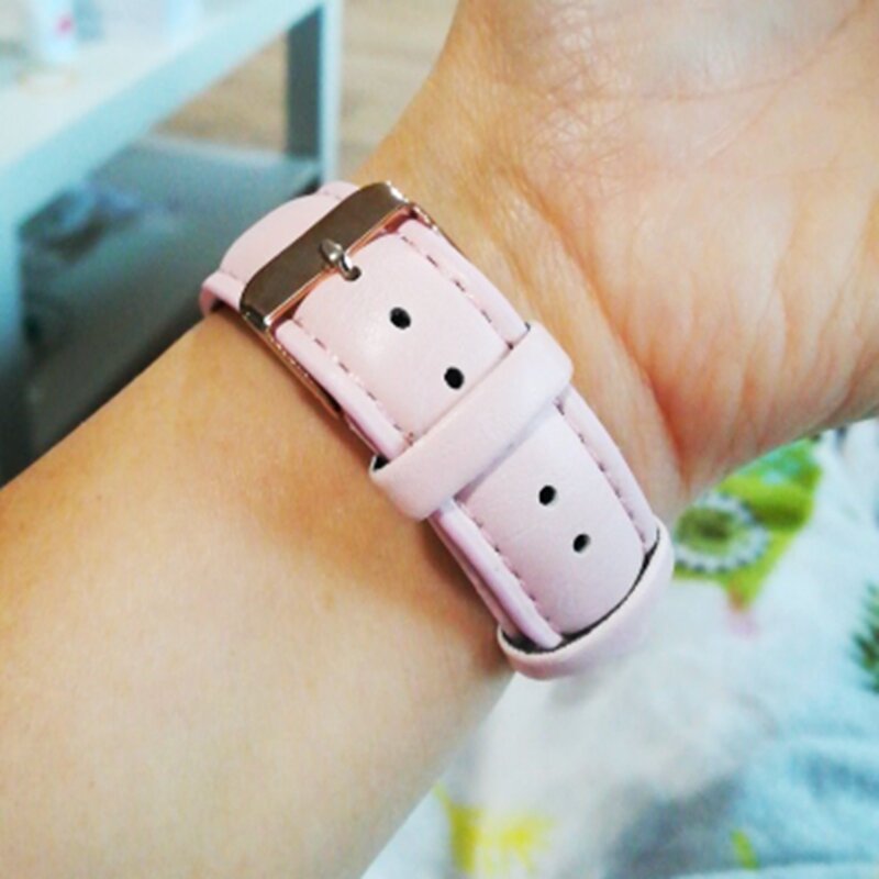 Reloj de pulsera de cuarzo con diseño de ratón para mujer, cronógrafo informal de cuero rosa con dibujos animados, regalo, novedad de 2020