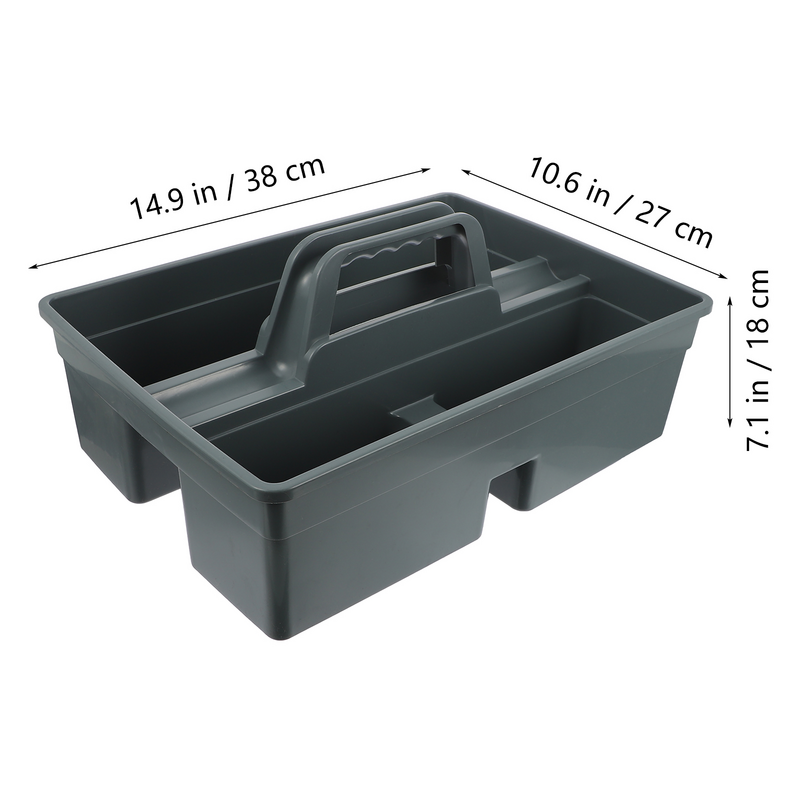 1 Pc Cleaning Tool Storage Case 3-Compartment 3-Compartment with Handle