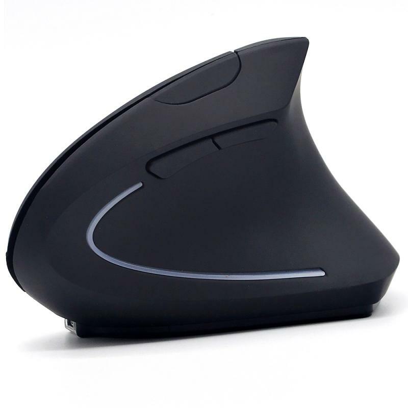 Souris verticale ergonomique sans fil, 2.4G, 1600DPI, USB, pour Gamer, droitier ou gaucher, pour ordinateur portable et PC