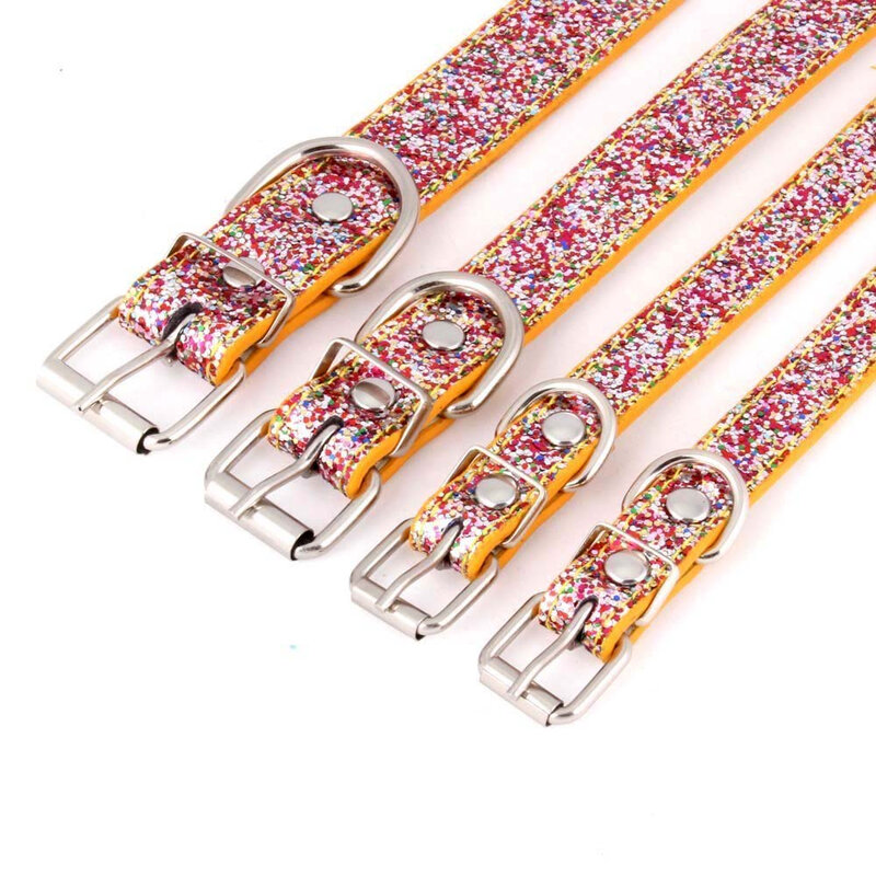 Bling PU Leather Designer Cat Dog Collar Colorful Pattern Puppy Neck Strap For Small Medium Dogs Chihuahua Collars Dropshipping
